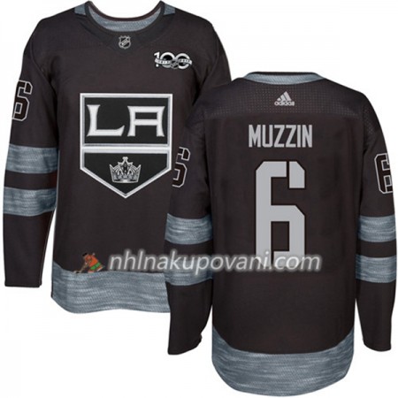 Los Angeles Kings Dresy Jake Muzzin 6 1917-2017 100th Anniversary Adidas Černá Authentic - Pánské